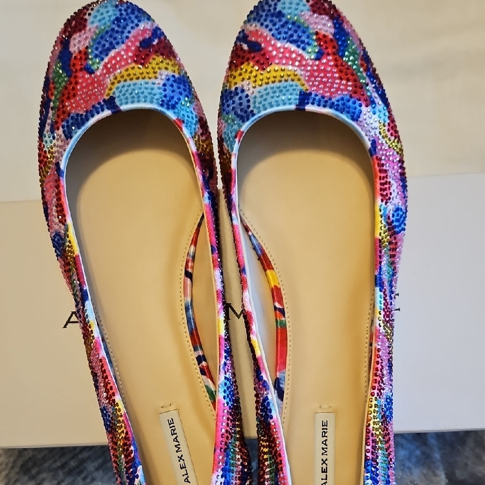 Alex Marie Red and Pink Ballet Flats